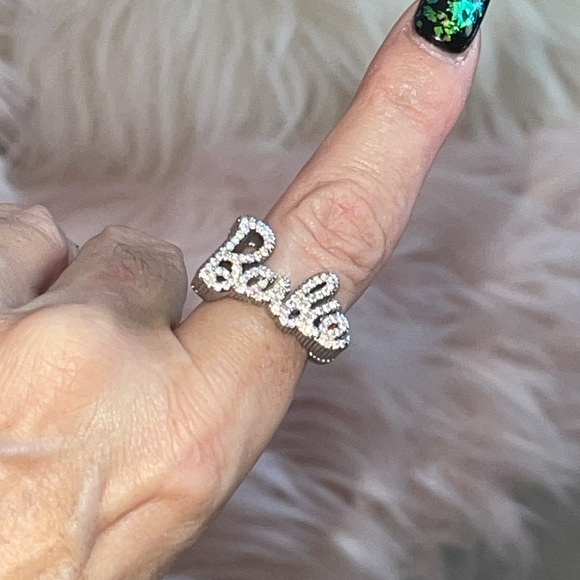 Beautiful Inlaid  BARBIE Ring (Cubic Z & 925 Silver) - Picture 6 of 12